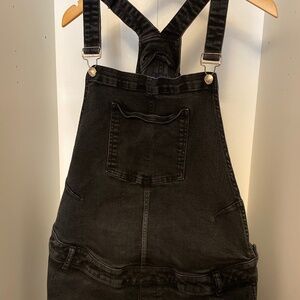 Gap Black Denim Maternity Overalls